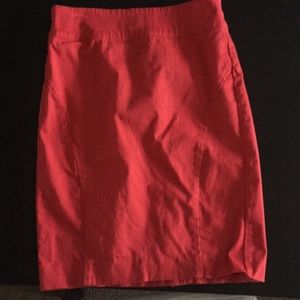 Pink cotton pencil skirt